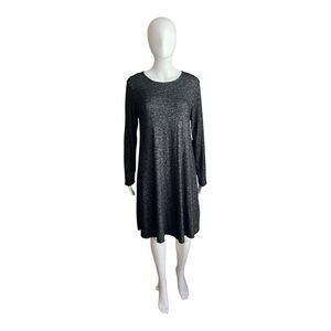 Old Navy Heather Black Long Sleeve Dress Size M